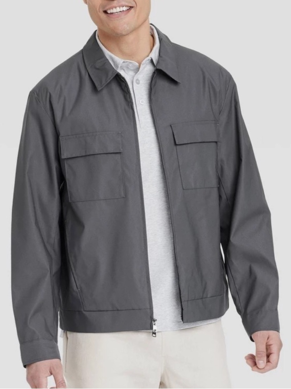 Goodfellow & Co Men's Charcoal Lightweight Shirt Jacket Size 2XLT